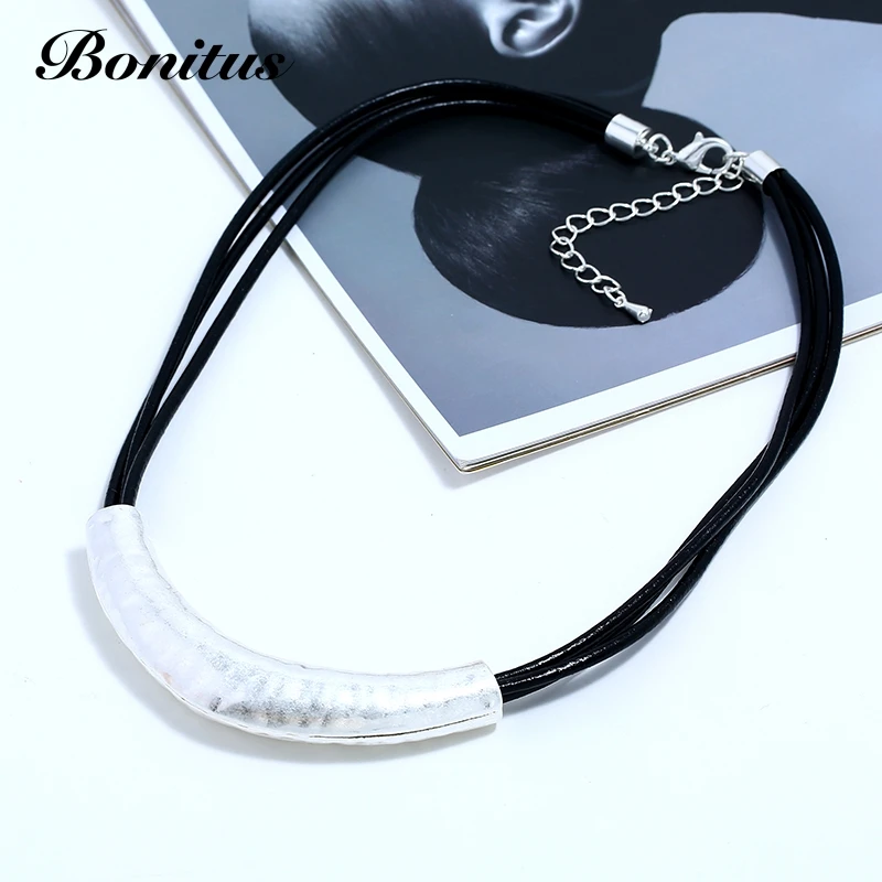 [Bonitus Jewelry Store]New Arrival fashion statement necklace choker leather women jewelry or girl HOT 06N3287 | Украшения и