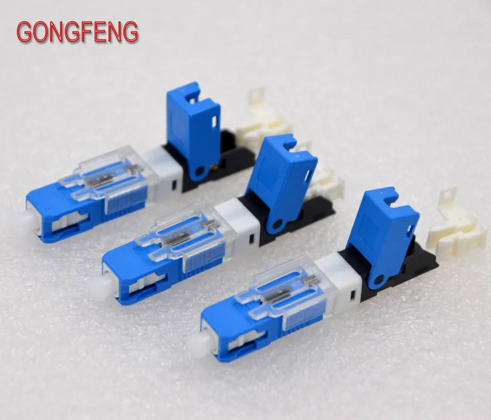 

GONGFENG NEW Hot Sell 50PCS Optic Fiber Quick Cold Connector FTTH SC APC UPC Single Mode Fast Connector Special Wholesale