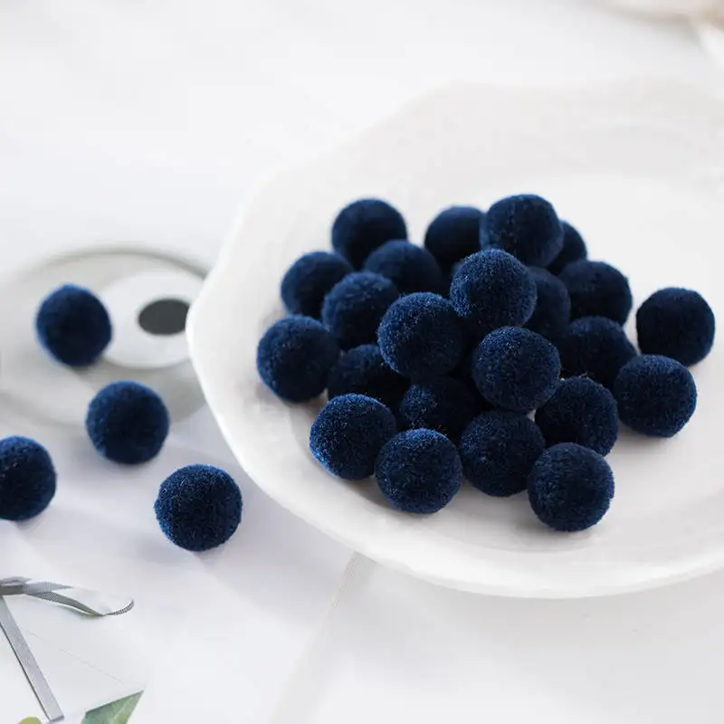 C20 Navy Blue Многоразмерные помпоны 15 мм 20 мм 30 мм 40 мм Мягкие помпоны пушистые плюшевые поделки DIY помпоны шар пушистый домашний декоративный шарф швейные принадлежности - Цвет: C20 Navy Blue