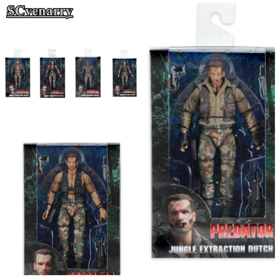 18 см NECA Хищник джунгли экстракция Маскировка голландские охотники джунглей ПВХ