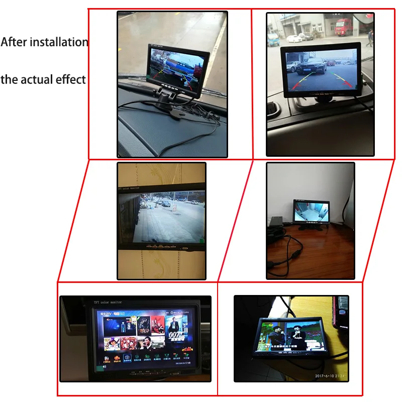 HaiSunny 7 дюймов 1024x600 автомобильный монитор с HDMI входом VGA AV вход TFT LCD CCTV безопасности