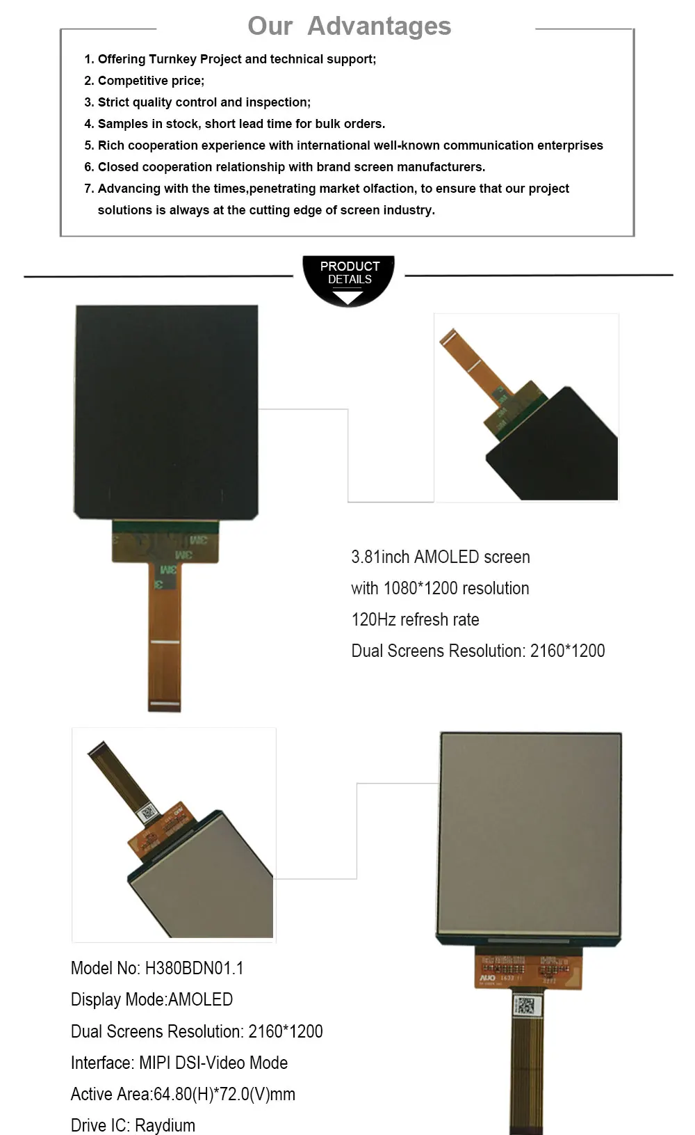 3,8 дюймов AMOLED OLED дисплей двойной экран hdmi mipi плата 1080*1200 Высокое разрешение для DIY VR проектор очки/vr гарнитура/HMD