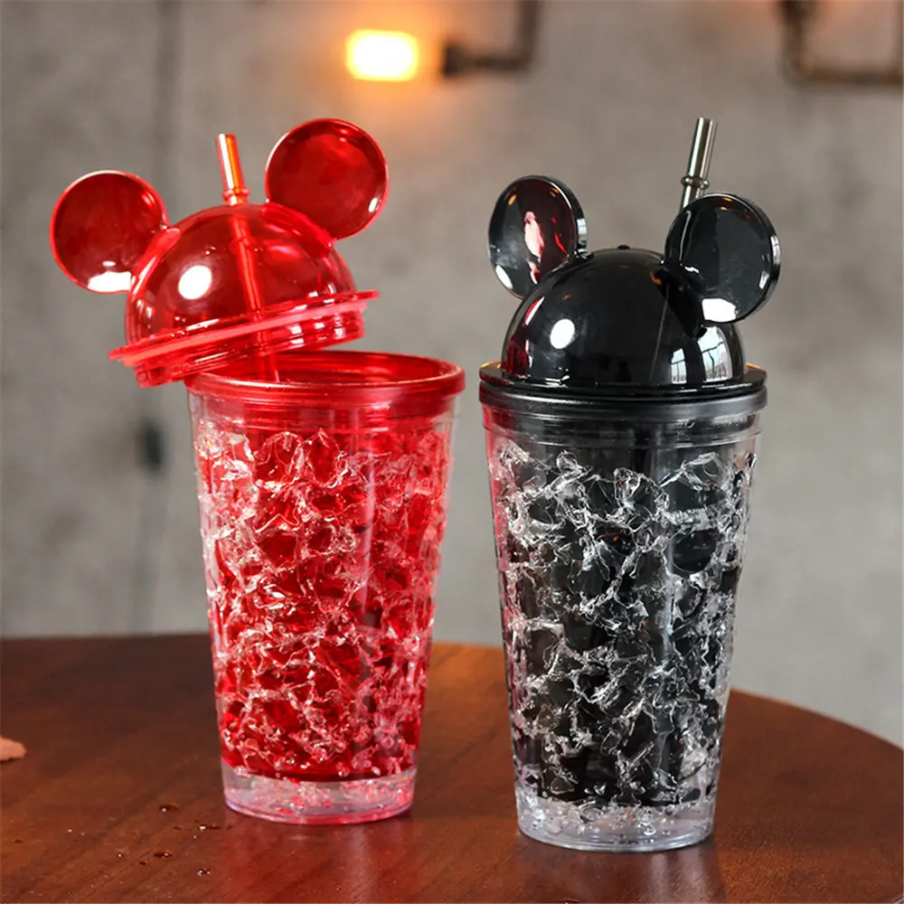 Летняя двухслойная соломенная чашка для здорового хладагента пластиковая