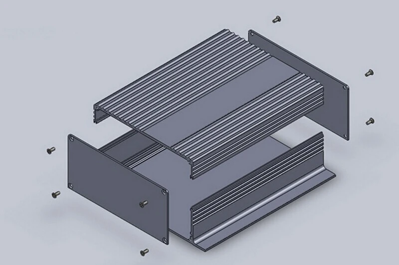 Алюминиевый корпус для устройств распределительный печатных плат 55*147х155 мм 4