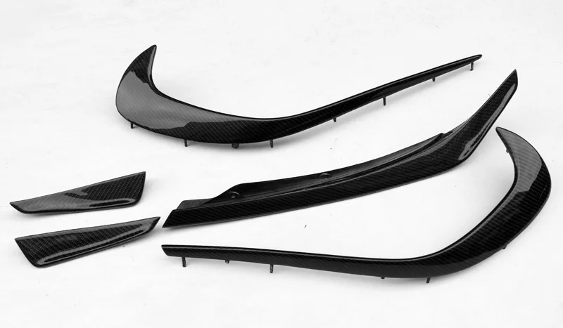Car-styling For Mercedes Benz A-Class W176 16-17 Carbon Fiber Front Bumper Canard With Lip Glossy Fibre Auto Body Kit Trim | Автомобили и