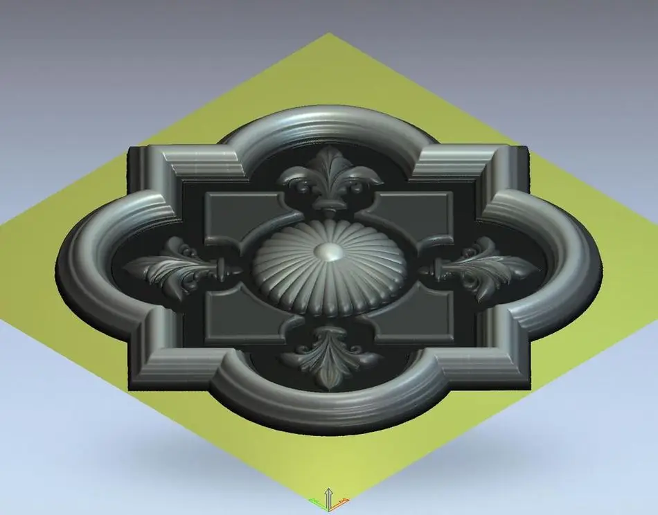 3d модель рельеф для ЧПУ в формате STL rosette_31|3d model relief|3d relief modelfor cnc |
