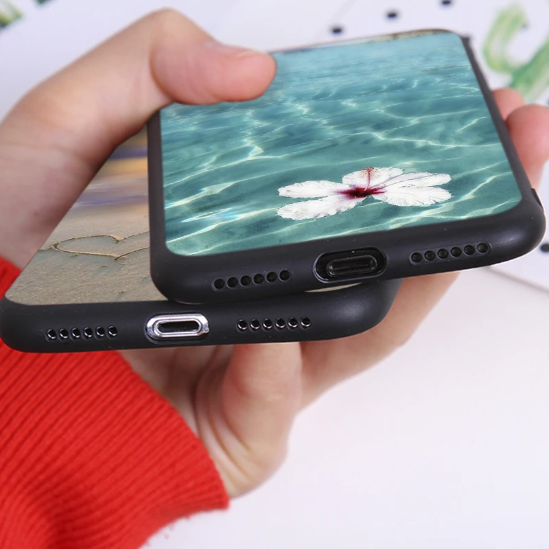 Летний Пляжный Мягкий силиконовый чехол для iPhone X XS MAX XR 7 8 6 6S plus 5S SE |