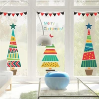 christmas tree decorations wall stickers home decor living room shop window pvc new year wall decals diy mural art