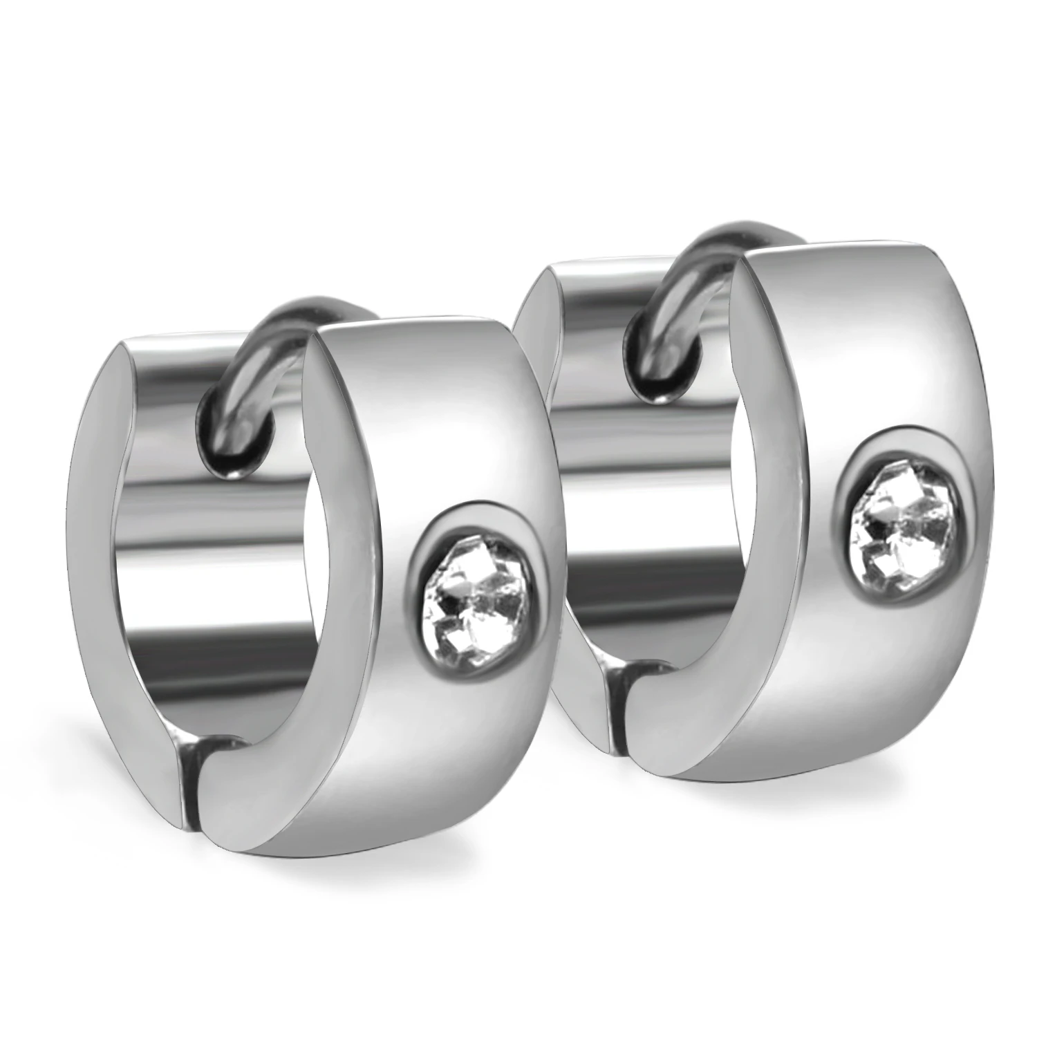 LUXUKISSKIDS золотой обруч из нержавеющей стали серьги с цирконием модные ювелирные