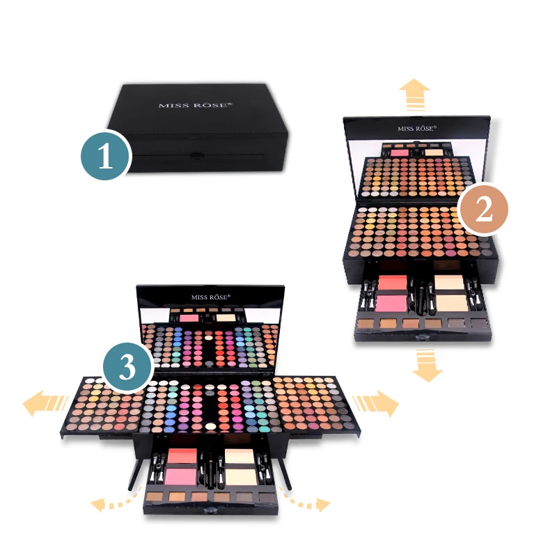 MISS ROSE Brand Shimmer Glitter Matte Eyeshadow Palette Waterproof Eye Shadow Long Lasting Makeup |