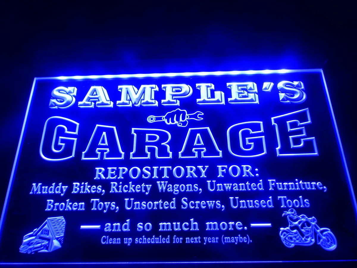 DZ017- Garage Repair Room Bar Beer LED Neon Light Sign hang sign home decor crafts | Дом и сад