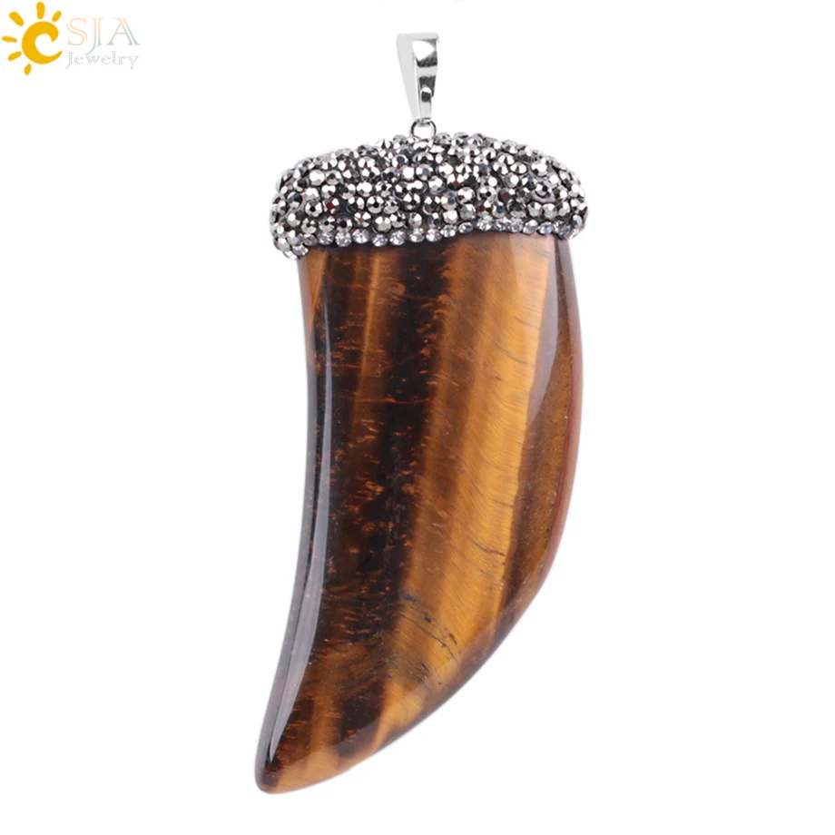 CSJA классические женские и мужские ювелирные изделия кулон из натурального камня