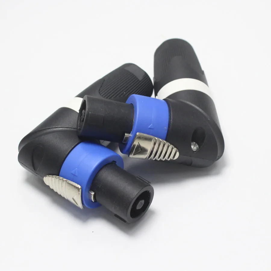 1PCS 4Pin NL4FC Speakon Connector 90 Degress XLR KTV Audio Male Plug Locking Adapter Accessories | Обустройство дома