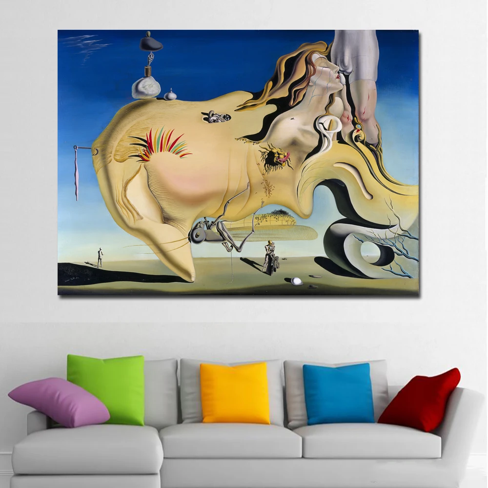 Salvador Dali The Great Masturbato художественный плакат картина Печать на холсте картина маслом