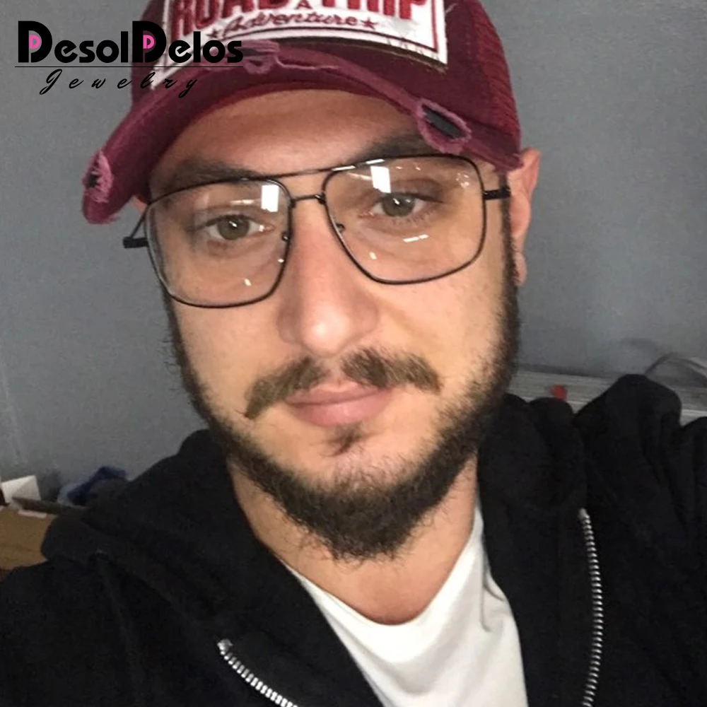 Eyewears Винтаж квадратный для мужчин оправы очков роскошные дизайнерские