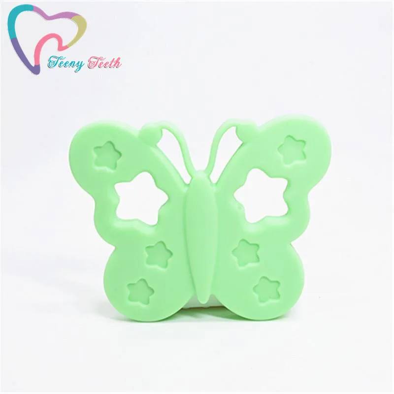 1 шт. детский силиконовый Прорезыватель-бабочка ярких цветов | Украшения и