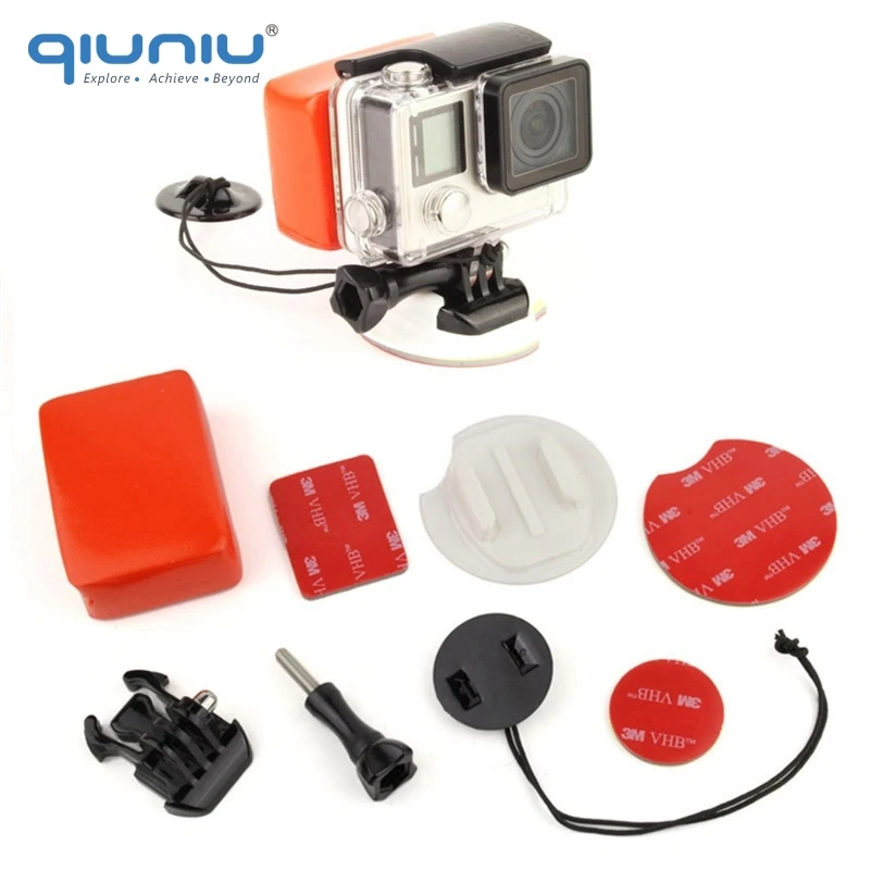QIUNIU аксессуары для GoPro, набор для серфинга, набор адаптеров для крепления на сноуборде, набор для GoPro Hero 2 3 3+ 4 5 6 для Xiaomi Yi для SJCAM