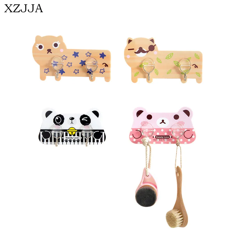 XZJJA мультяшный животный узор крючок для хранения кухня ванная комната за дверью разное организовать подвесной держатель настенный Декор вешалка на клейкой основе