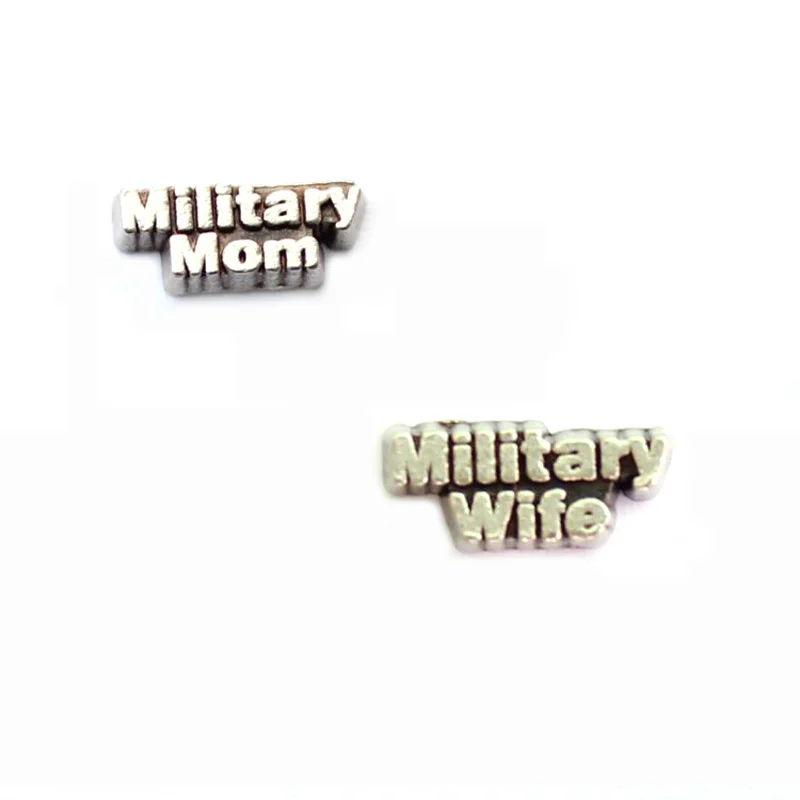 20 шт./лот DIY Мода Сплав Военная мама жена очарование для плавающей жизни медальон