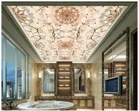 custom 3d wallpaper 3d ceiling murals wallpaper european style stone tile parquet marble ceiling frescoes wallpaper home decor