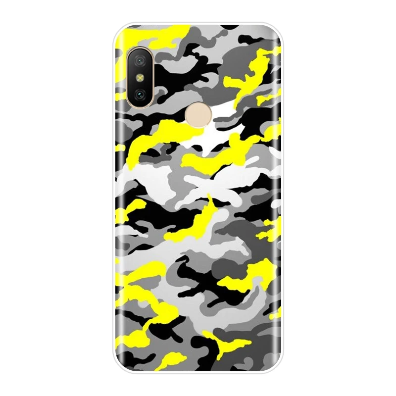 Мягкий чехол для телефона Xiaomi Mi A1 A2 8 SE Lite силиконовый Камуфляж Военный камуфляж