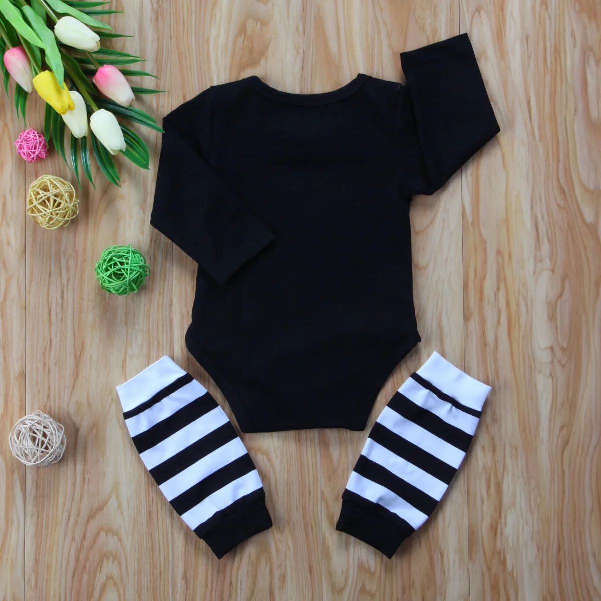 New Year Romper Tops+Leg Warmer Jumpsuit 2Pcs Newborn Baby Boy Outfits Sets | Детская одежда и обувь
