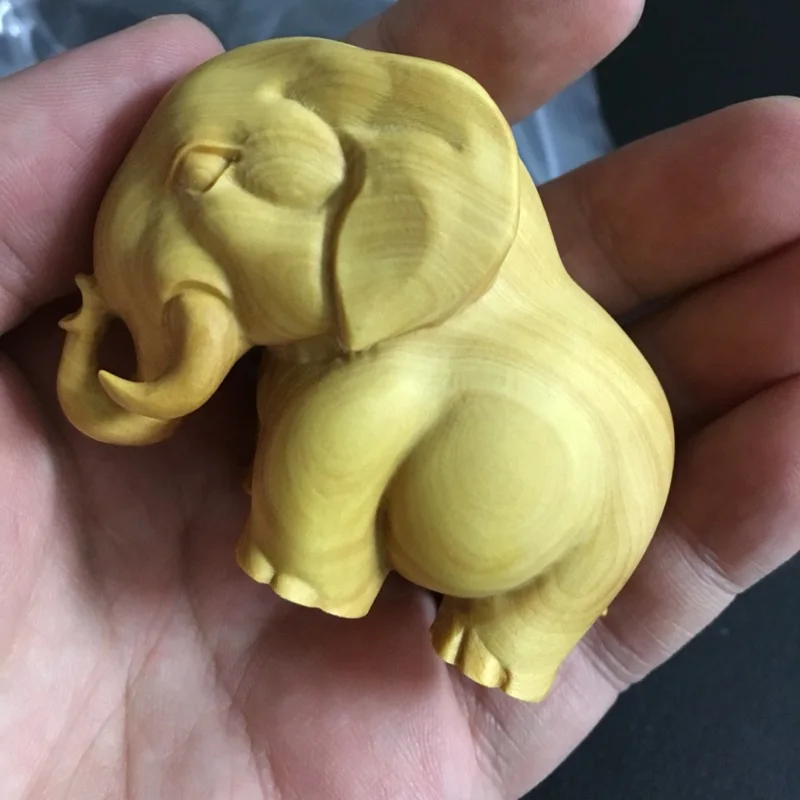 Декоративное искусство резной слон из тополя ручной работы|elephant umbrella|elephant charmwood