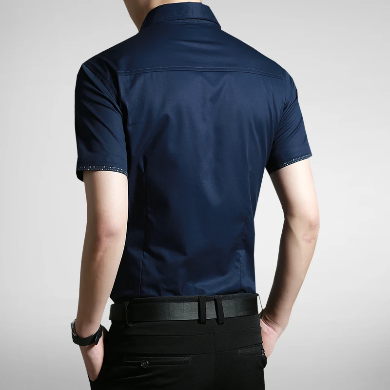 NEW 2019 Summer New Arrival Men'S Clothing Hot-Selling Short-Sleeve Shirt Casual Slim Fit Stylish Men's Dress Shirts