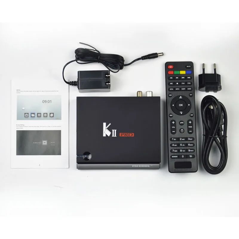 MECOOL KII PRO DVB-S2 DVB-T2 Android tv Box 4K S905d четырехъядерный процессор 2 ГБ 16 ГБ Android 7,1 Smart tv Box 2,4G/5G WiFi медиаплеер