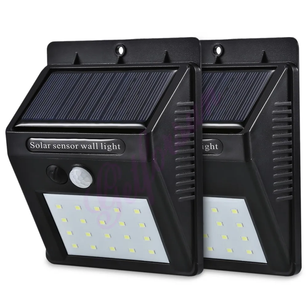 Солнечная энергия PIR датчик движения настенный светильник 30 LED наружная