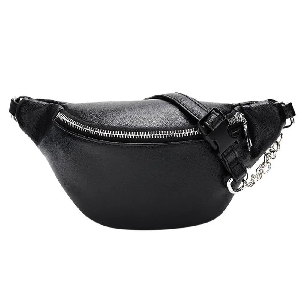 Women Fashion Solid Waist Fanny Pack Lady PU Leather Holiday Money Belt Wallet Bum Travel Bag Phone Pouch Hot Style 1
