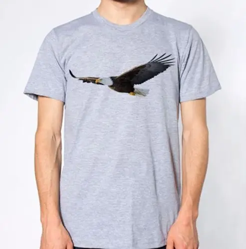 Bald Eagle T-Shirt Bird Sea White-Tailed Graphic Design Top New Summer Fashion Men T Shirt Simple Short-Sleeved Cotton | Мужская одежда