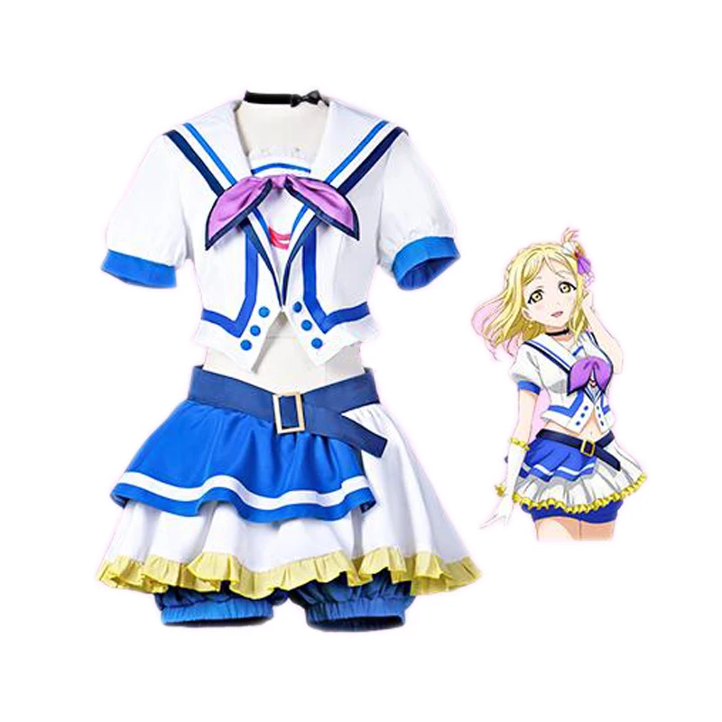 ROLECOS японское аниме Love Live Sunshine карнавальный костюм для девочек Матросская форма