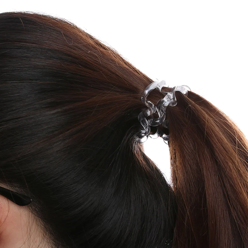 Модная простая резинка для волос 3 шт./лот женщин и девушек прозрачная эластичная