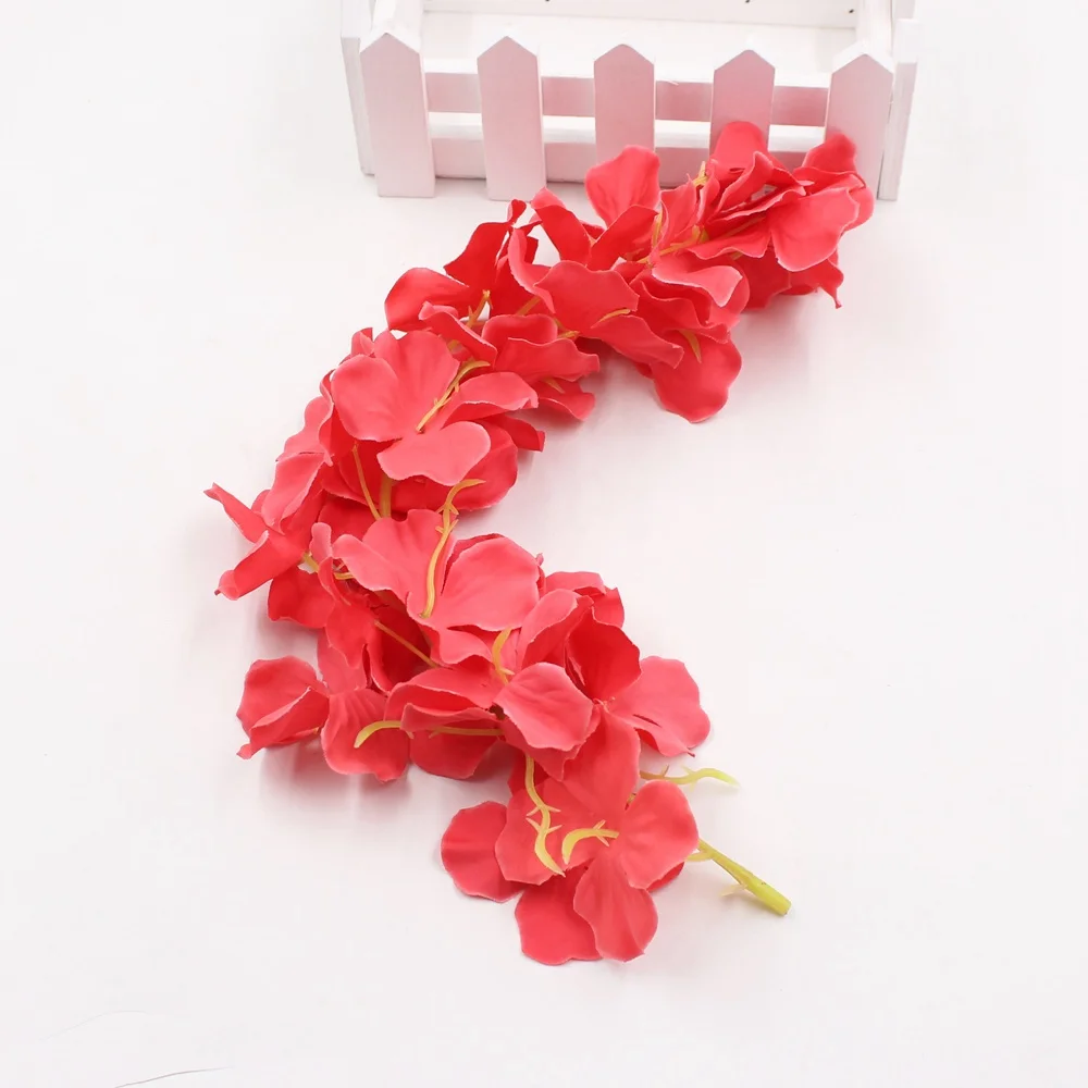 Watermelon Red 1 шт. 30 см Искусственный цветок глицинии лоза Свадебные дома вечерние украшения для самодельного изготовления гирлянды крыши стены фон цветы гортензии - Цвет: Watermelon Red