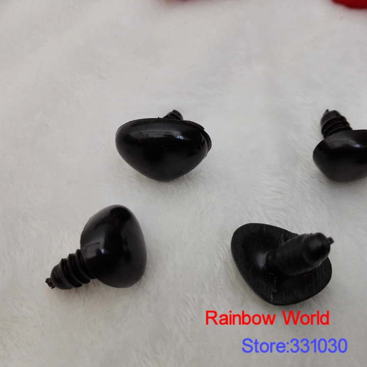 Пластиковый красноватый круглый нос 18*14 мм для мягкой игрушки мишка тедди