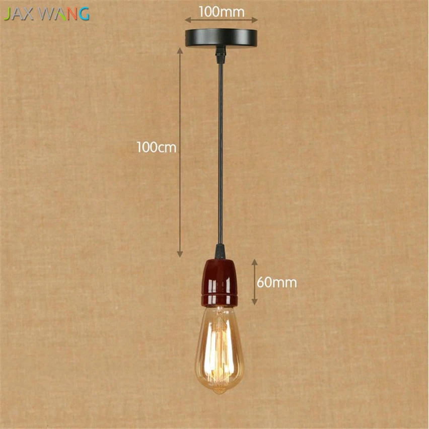 Современные креативные цветные керамические подвесные светильники E27 Edison лампа