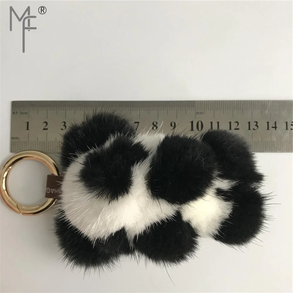 Magicfur настоящая меховая панда шарик амулет сумка с помпоном кошелек