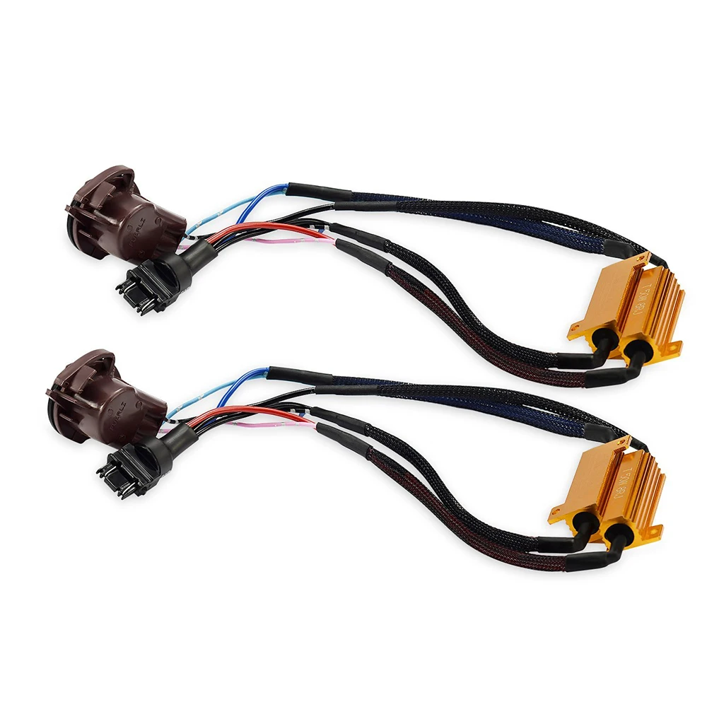 

2 шт. 50 Вт 8ohm 3157 3047 3057 3155 3457 светодиодный нагрузочным резистором-Исправить СВЕТОДИОДНЫЙ лампы быстрая Hyper флэш-память для светодиодный головной светильник сигнальный светильник мигать