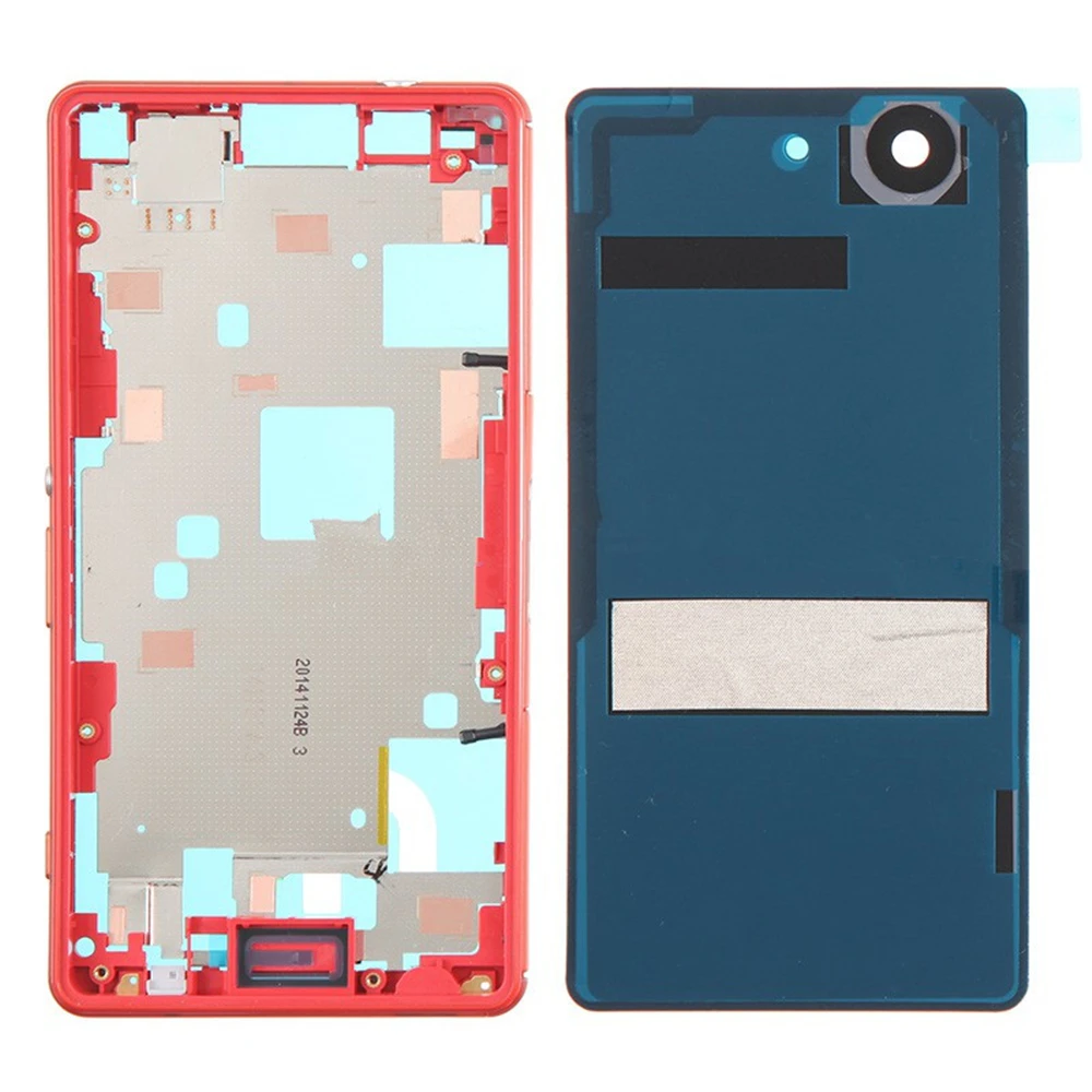 For Sony Xperia Z3 Compact D5803 D5833 Full Housing Front LCD Frame Bezel Plate + Battery Door Replacement!! | Мобильные телефоны и