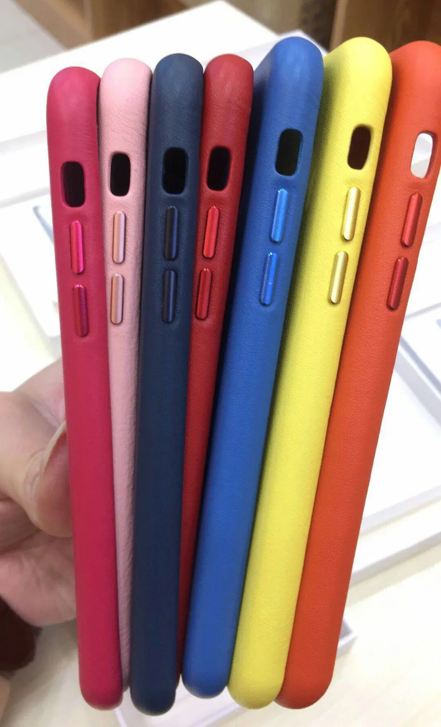 Роскошный чехол из натуральной кожи с металлической кнопкой для iphone 7 7Plus 8 Plus X coque для iphone 7 8 Xs чехол для MAX XR Розничная коробка
