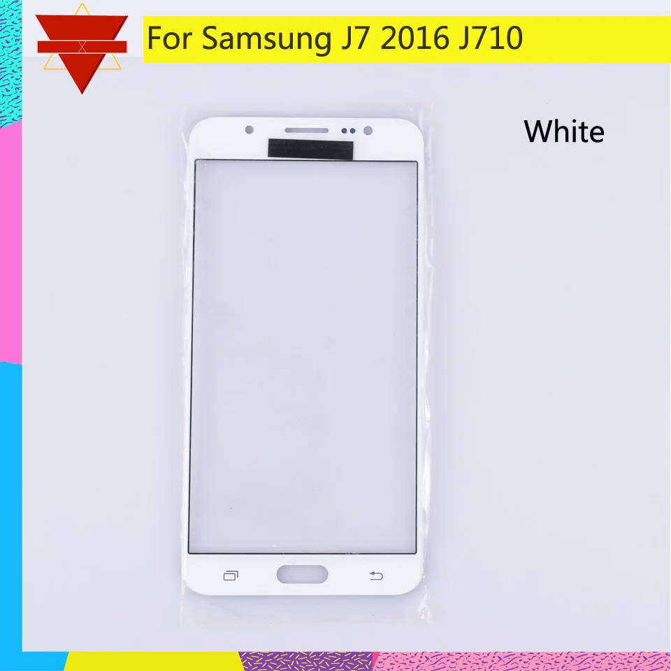 10 шт./лот для Samsung Galaxy J7 J710F J710FN внешняя стеклянная крышка/передняя крышка объектива(без дигитайзера) сенсорный экран