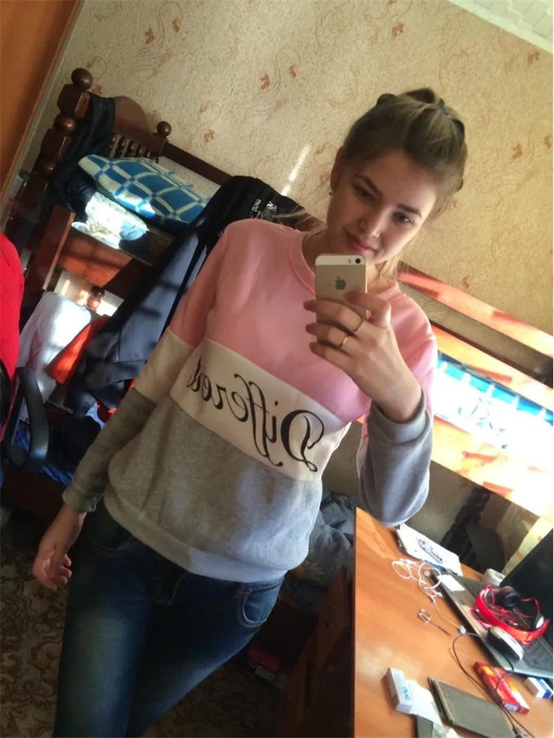 

Свитер женский, с круглым вырезом и длинным рукавом, весна-осень, футболка из флиса