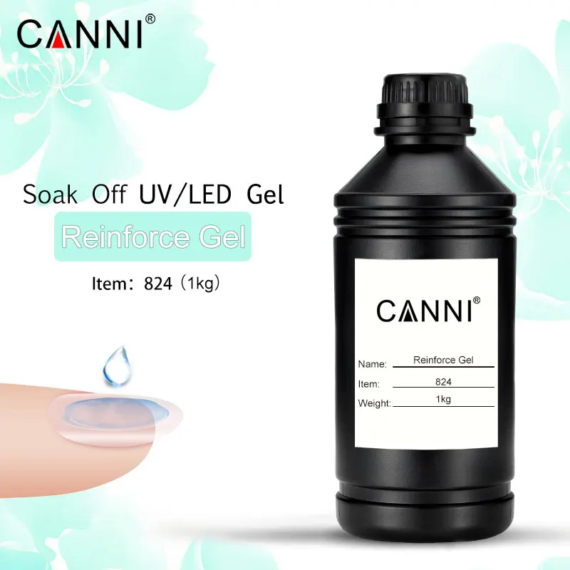 CANNI отмачиваемый гель 1 кг сырье насыпью led uv высокого качества длительный срок без вытирания Матовый верхний слой лак для ногтей 1000 г