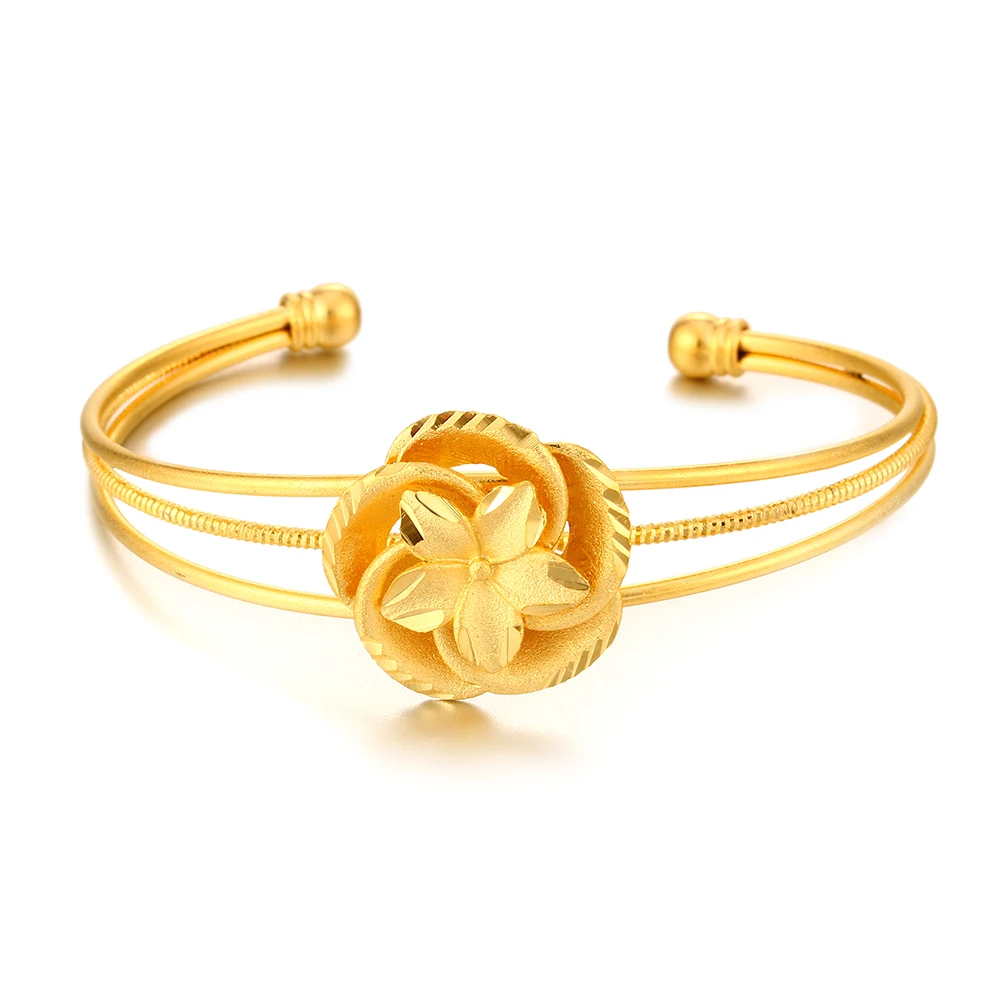 Ethlyn Jewelry Valentine's Day Gifts Gold Color Adjustable Women Bangles Fashion Charming Design B87 | Украшения и аксессуары