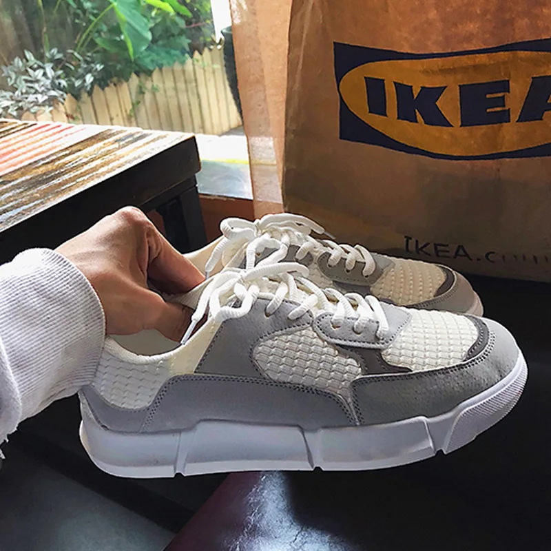 Модная обувь для отдыха Мужские парусиновые туфли весенне Осенние Летние со