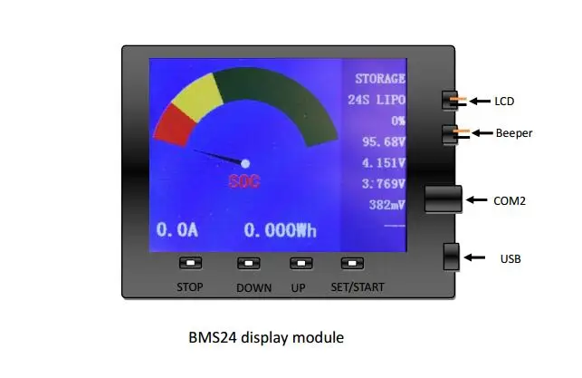 Chargery BMS24T Li-Ion LiPo LiFePo4 LTO BMS 300A для 2 S-24 S батарейный блок с 1.2A баланс SOC дисплей монитор для Winston CALB