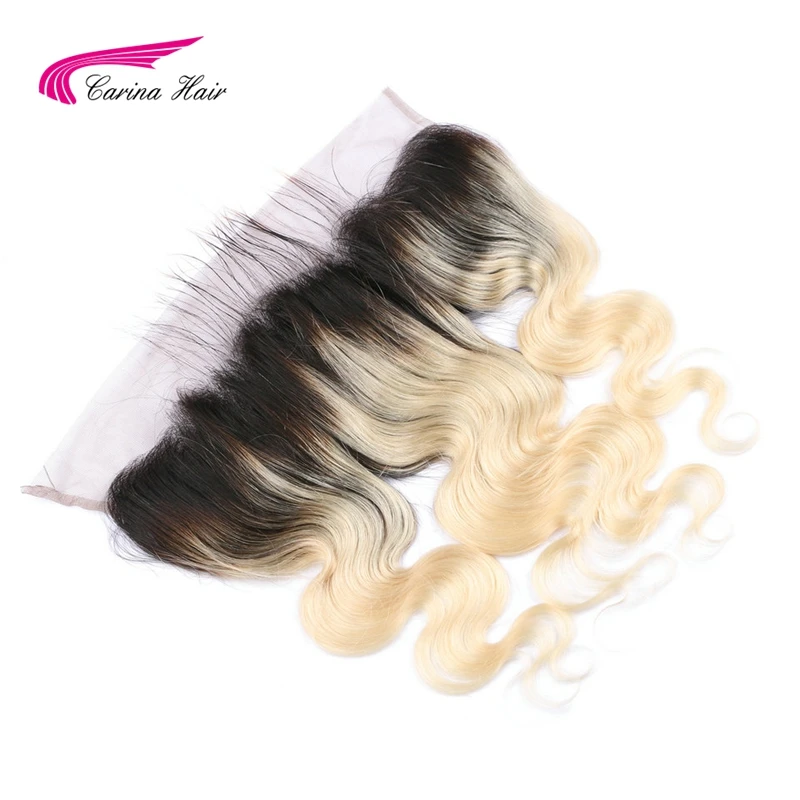 Carina волосы бразильские Remy человеческие Ombre 1b/613 блонд 13*4 Кружева Фронтальная