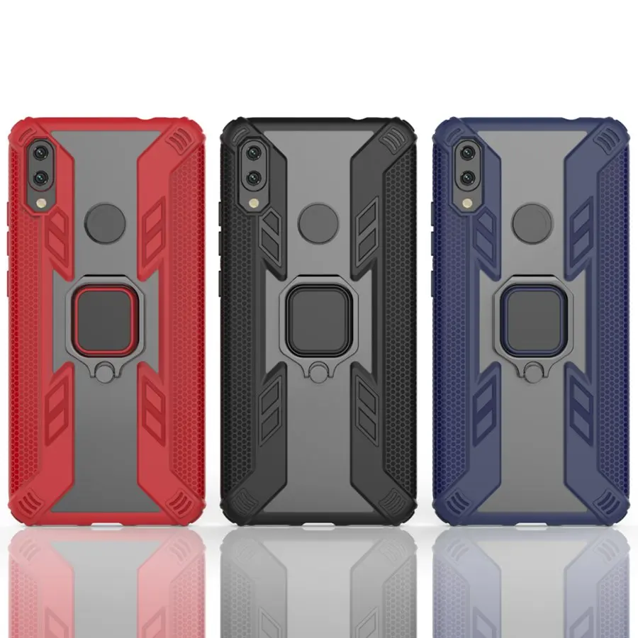 full body protective cover Ring Holder kickStand Grip Shock Absorbing case for xiaomi redmi note 7/redmi 7 Pro | Мобильные телефоны