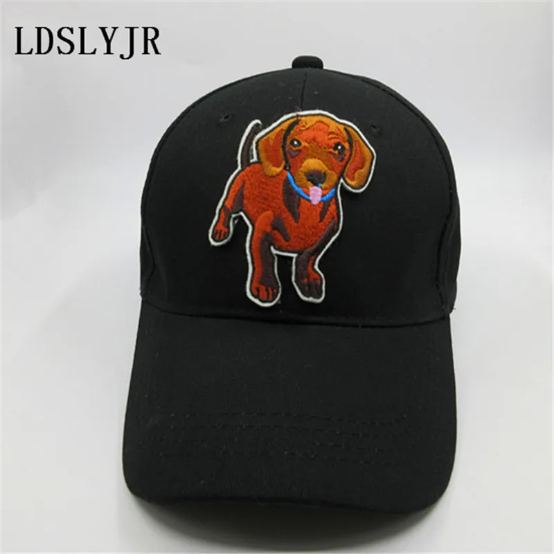 Ldslyjr хлопок коричневая собака Вышивка Регулируемая Бейсбол Cap Мальчики Девочки Hat